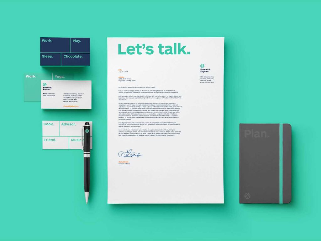Metadesign Financial Engines Brand Identity System Design