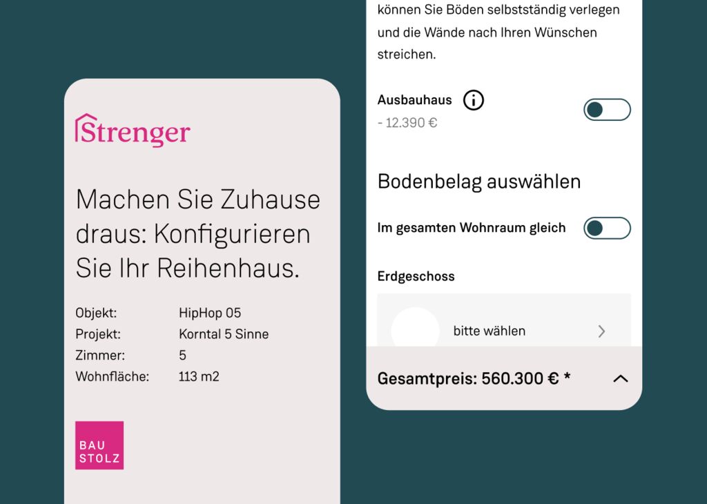 22 Strenger Baustolz configurator