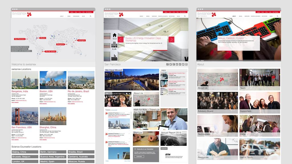 Metadesign Swissnex Website Design Detail